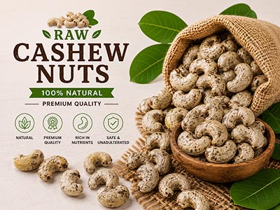 Raw cashew nuts